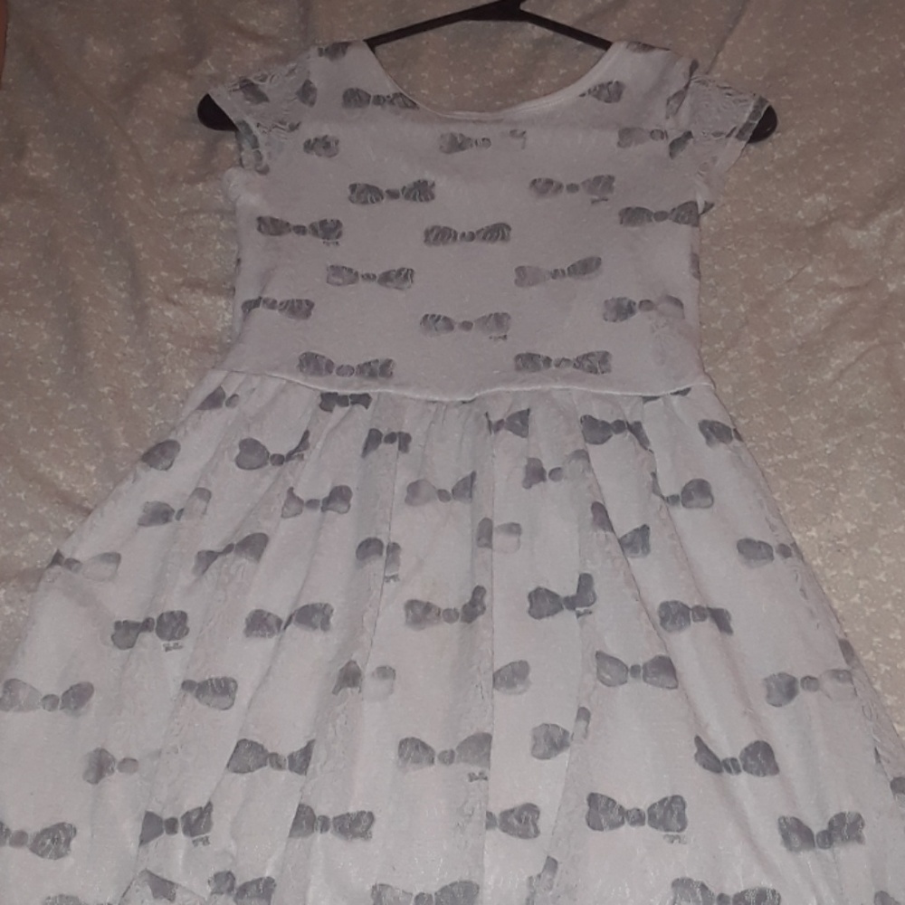 Grey Dress with Bows